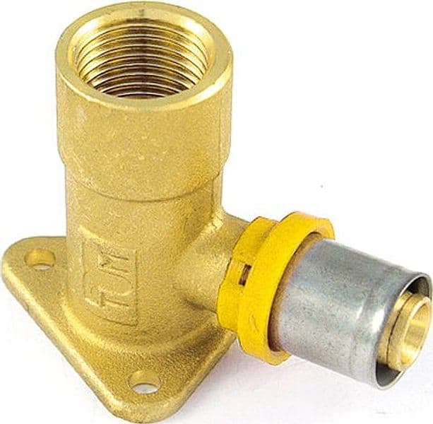 Raccordo Per Multistrato Gas Curvo Femmina Con Flangia 3 Fori- 20 X 1/2- Tiemm- Pezzi 1 in  BricoGo - Marano di Napoli, commercioVirtuoso.it