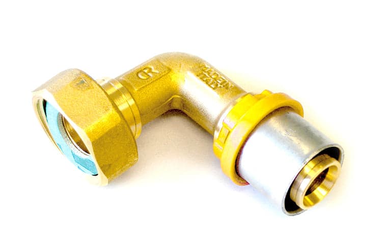 Raccordo Per Multistrato Gas Curvo Con Girello E Guarnizione Piana- 20 X 3/4- Tiemm- Pezzi 1 in  BricoGo - Marano di Napoli, commercioVirtuoso.it