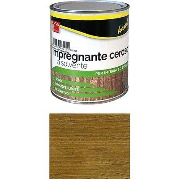 Impregnante Ceroso a Solvente Hand Noce Scuro 750 ml 6 Pezzi