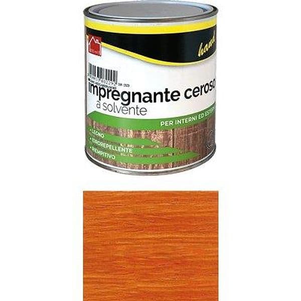 Impregnante Ceroso a Solvente Hand Mogano 750 ml 6 Pezzi
