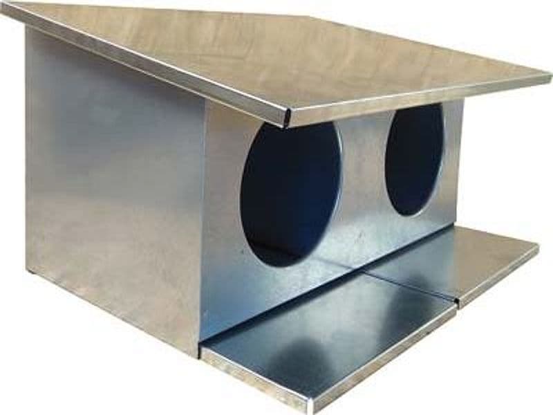 Colombaia Acciaio Zincato H 58 x 32 cm 40 cm 2 Pezzi