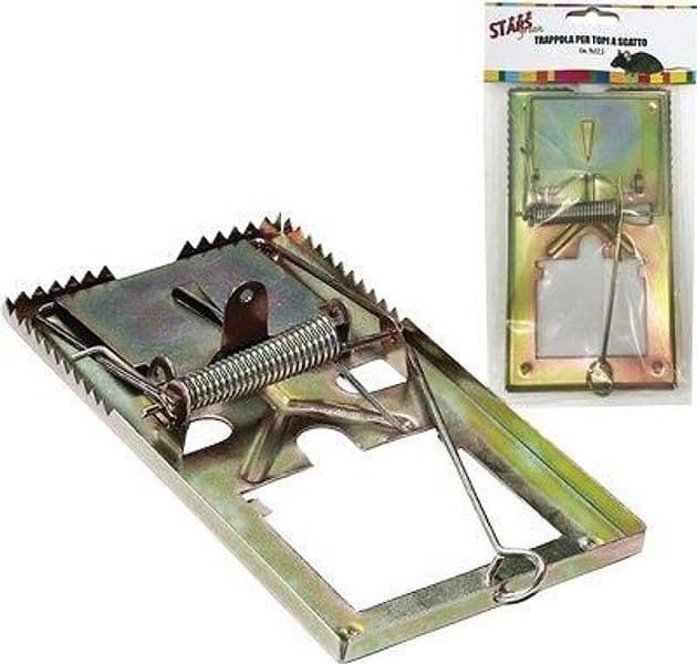 Trappola Topi a Scatto Stars Acciaio 90 x 175 mm 12 Pezzi