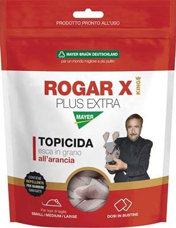 Topicida Rogar per King Mayerbraun Granaglia Arancia 150 g 36 Pezzi