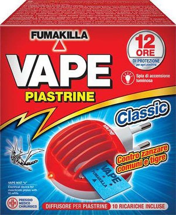 Elettroemanatore Piastrina Vape Mat con Piastrine Zanzare 10 12 Pezzi