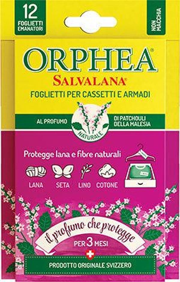 Antitarme Salvalana Foglietti Orphea Patchouli 12 Pezzi