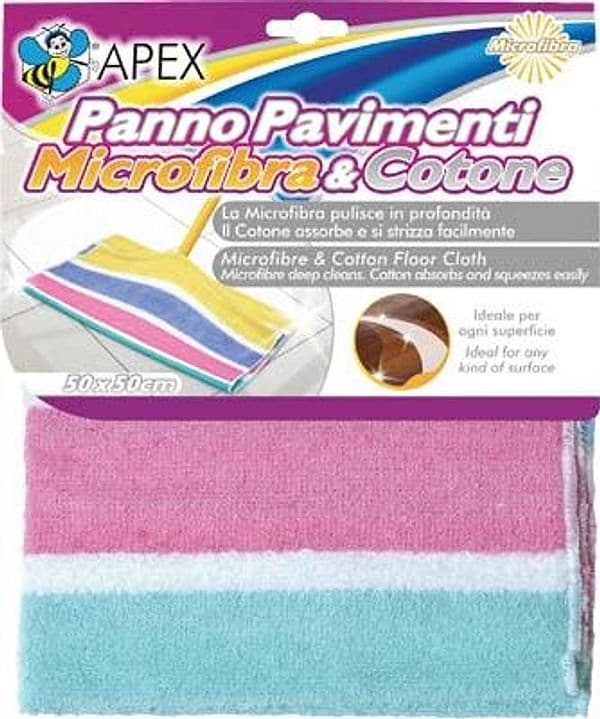Strofinaccio Pavimento Cotone con Microfibra Apex 50 x 50 cm 15 Pezzi