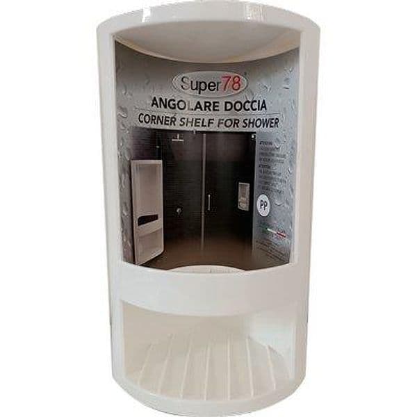 Portasapone Angolare Moplen Bianco H .5 14 x 14 cm 33 cm 2 Pezzi