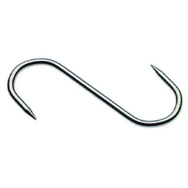 Gancio Macellaio 2 Punte Inox 180 x 6 mm 10 Pezzi