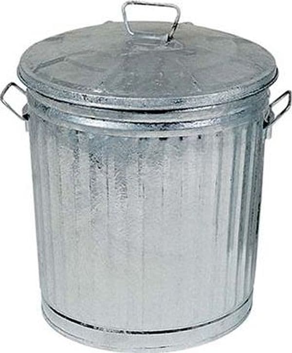 Bidone Immondizia Acciaio Domus Galvanizzato Lt 62 cm 42X37 H.cm 46