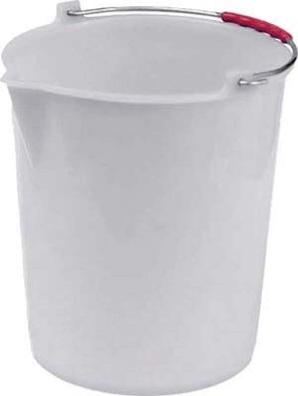 Secchio Pesante con Becco Bianco Ics Pe H 25 L 37 cm 34 cm 2 Pezzi