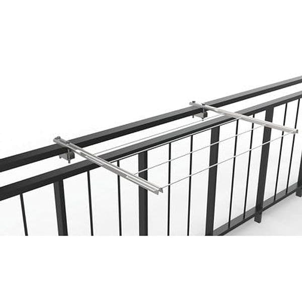 Stendino per Ringhiera 712 Minutex Acciaio Inox 58 cm 2 Pezzi