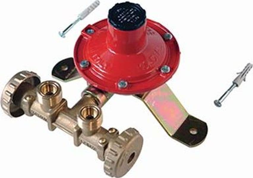 Centralina Mini per 2 Bombole Gas GPL Regolatore Bp Kg H 4 con Staffa