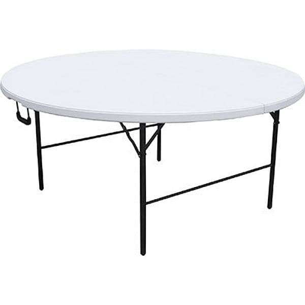 Tavolo Catering Domus Hdpe Bianco Acciaio Cm 160 H.cm 74