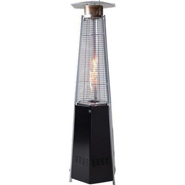 Stufa Gas GPL Piramide Esagonale con Ruote Domus Nero Kw 5 x 12 cm 48X48