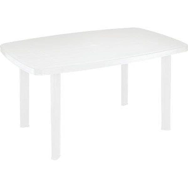 Tavolo Faro Progarden Pp Bianco Cm 137X85 H.cm 72