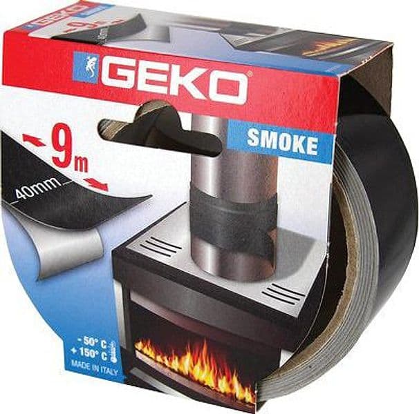 Nastro Alluminio Emmesmoke Geko Nero 9 m 4 cm 2 Pezzi