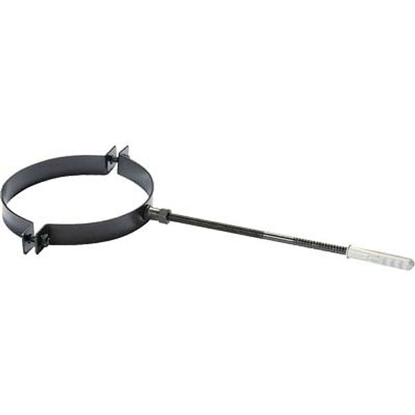 Collare Reggitubo Pellet Nero Opaco Save Cm 10 con Tassello