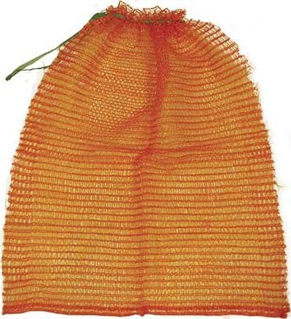 Sacco Raschel a Rete Pp Arancio Rosso Portata 20 40 x 60 cm 10 kg 100 Pezzi