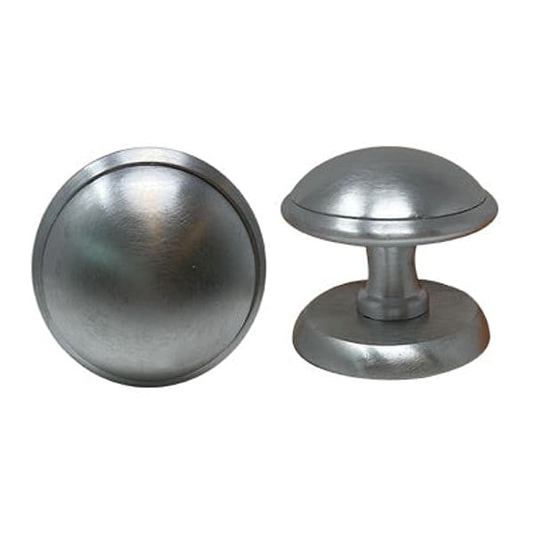 Pomolo per Portone Giada Ottone Cromo Satinato D.mm 70 Base D.mm 70