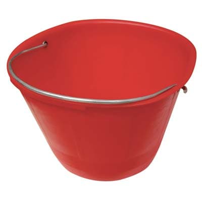 Secchio Muratore Pe Rosso D. Litri .zincato 8 M 36 cm 10 Pezzi