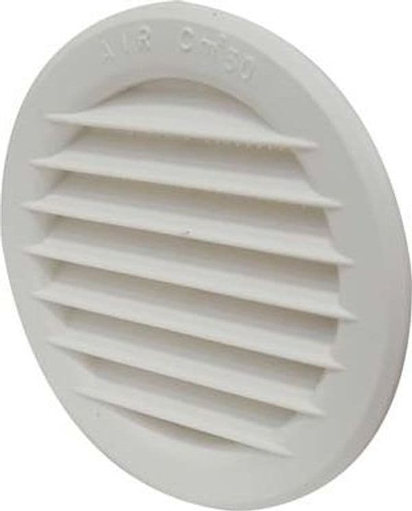 Bocchetta Aerazione Polistirene Tonda 80 mm 50 Pezzi