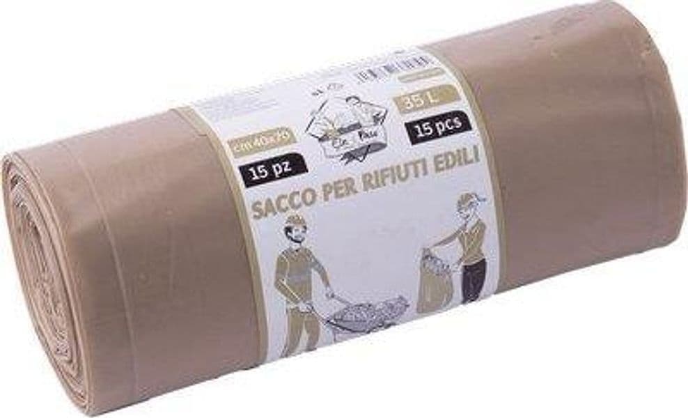 Sacco Detriti Edili Elepacking 65 g My 120 40 x 70 cm 15 Pezzi