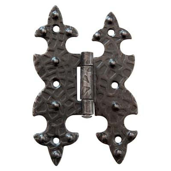 Cerniera a Bandella Doppio T con Collo Nero 95 x 65 mm 12 mm 10 Pezzi