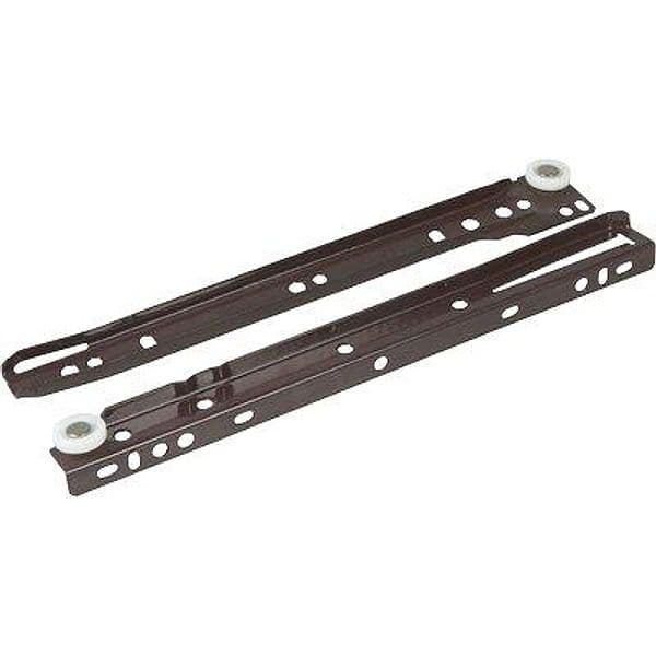 Guida Cassetto Sfilabile con Ruote Teflon Marrone 25 kg 50 cm 4 Pezzi