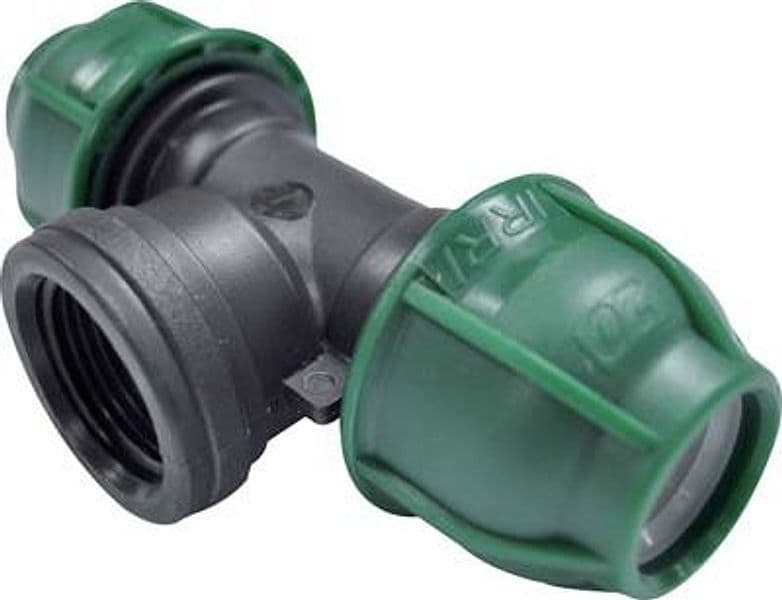 Tee a Compressione Filetto Femmina PN10 per 1 F 5 Pezzi