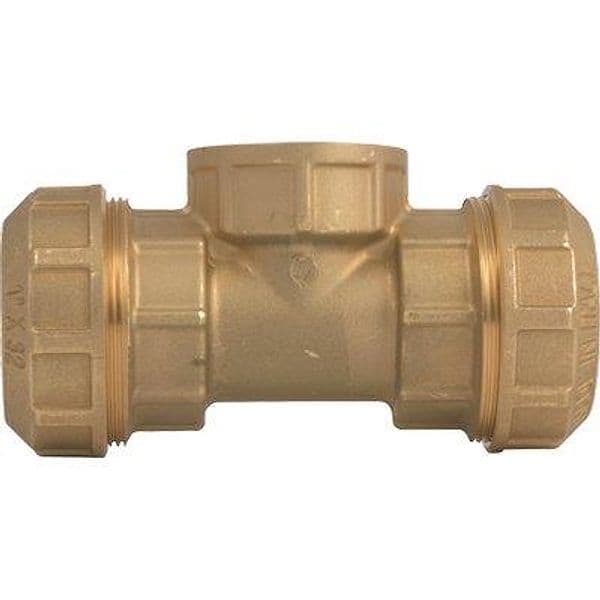 Tee a Compressione Filetto Femmina PN25 735 Itap Ottone 25 mm x 3/4 F 6