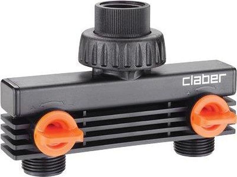 Presa a Rubinetto con 2 Innesti Filettati Claber 3/4f Self 8589