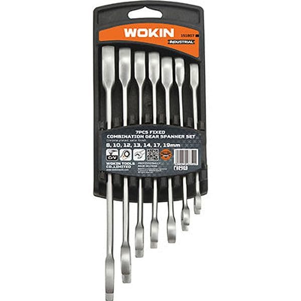 Chiavi Combinate a Cricco Fisso Serie 151807 Wokin 19 8 mm 7 Pezzi