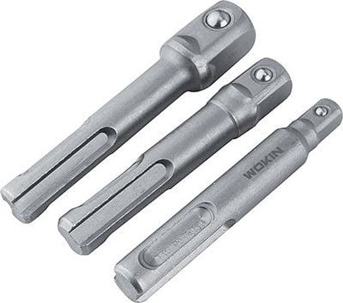Adattatori Portabussola Sds Plus 222903 Wokin 1/4 con 3/8 con 1/2 3 Pezzi