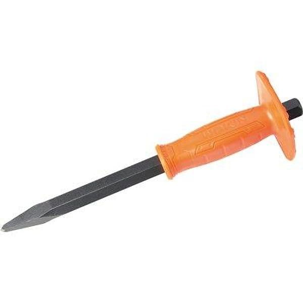 Scalpello Muratore a Punta con Salvamano 2550 Wokin 300 x 18 x 4 mm 3 Pezzi