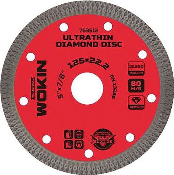 Disco Diamantato a Corona 7635 Wokin S. 763512 125 x 22,2 mm 1,4 mm 2 Pezzi
