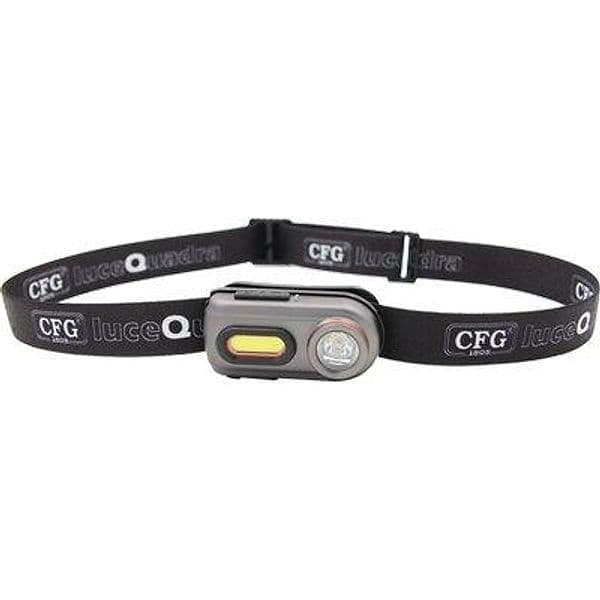 Torcia Frontale Twin Light LED Luce Quadra Ricaricabile Lumen 100
