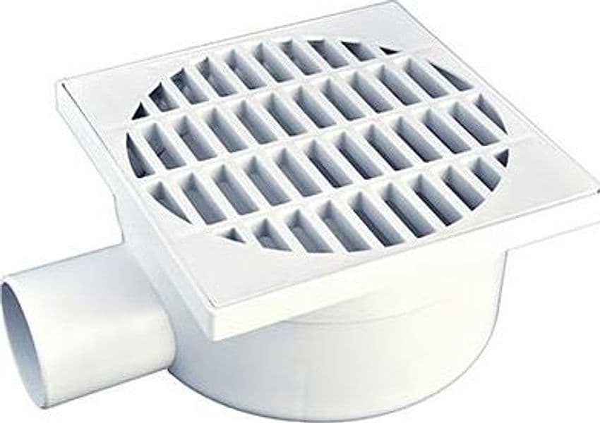 Chiusino Sifonato Laterale Plastica H 15,0 x 15,0 cm 7 cm 50 mm 2 Pezzi