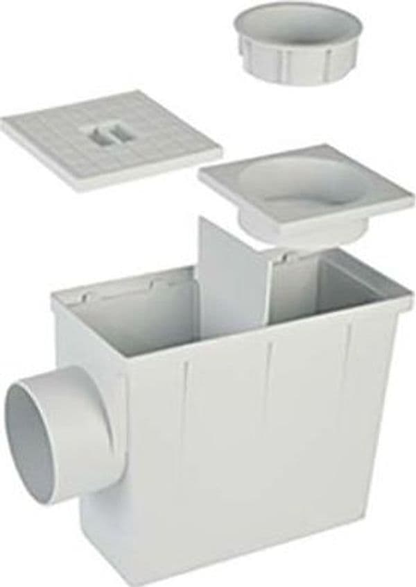 Pozzetto Derivazione Pluviale Plastica 80 a 100 mm 2 Pezzi