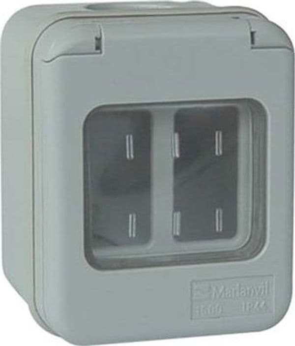 Involucro a Parete con Portella IP44 Marlanvil 66 x 82 mm H 57 mm 6 Pezzi