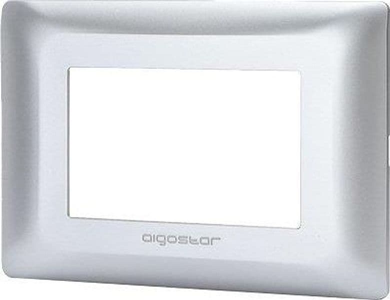 Placca Coprifrutti Abm Argento Posti 3 120 x 85 mm 8 Pezzi
