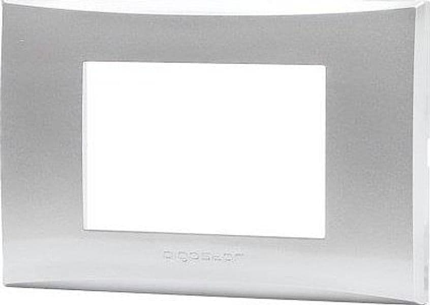 Placca Coprifrutti Avp Argento Posti 3 120 x 85 mm 8 Pezzi
