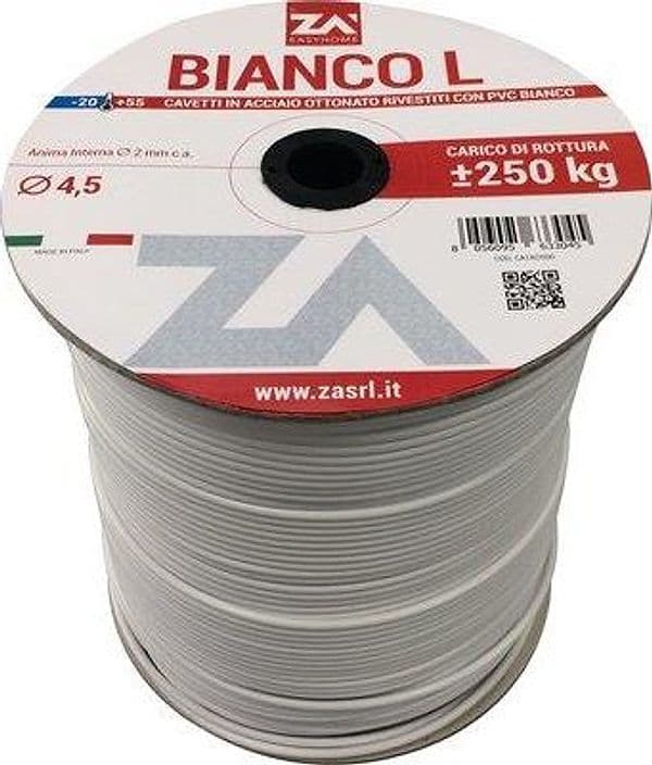 Cavetto Acciaio Ottonato Biancone Mm 4,5 500 m