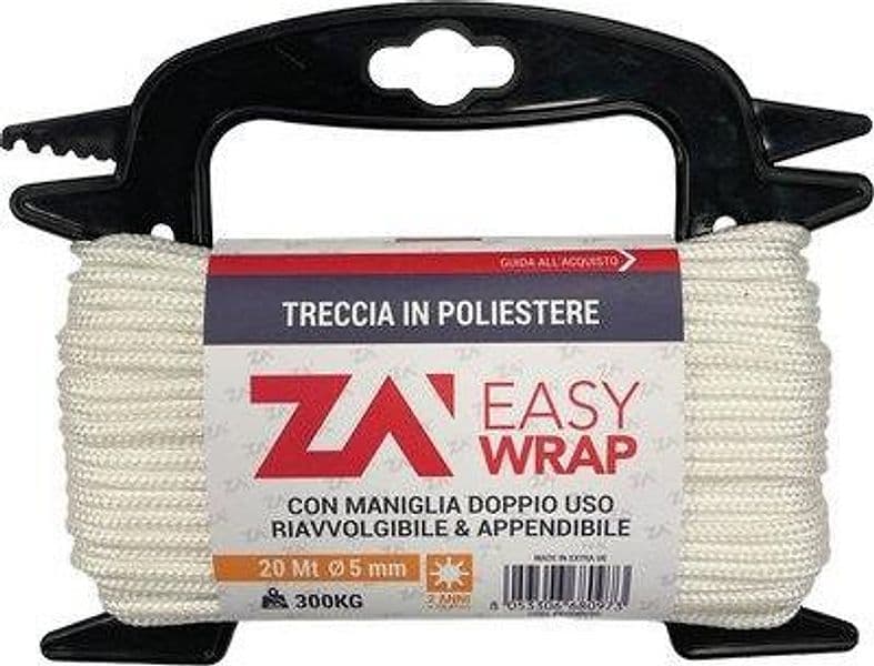 Corda Treccia Nylon Self 1 Calza ad Aghi L.20 m Ø 4 mm 5 Pezzi