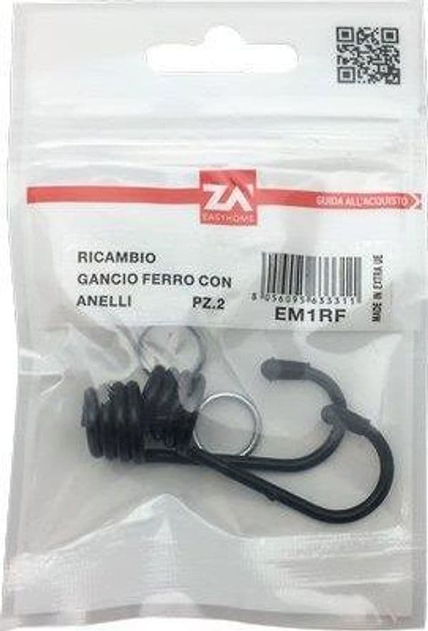 Gancio Metallo per Corda Elastica 8 5 mm 2 Pezzi
