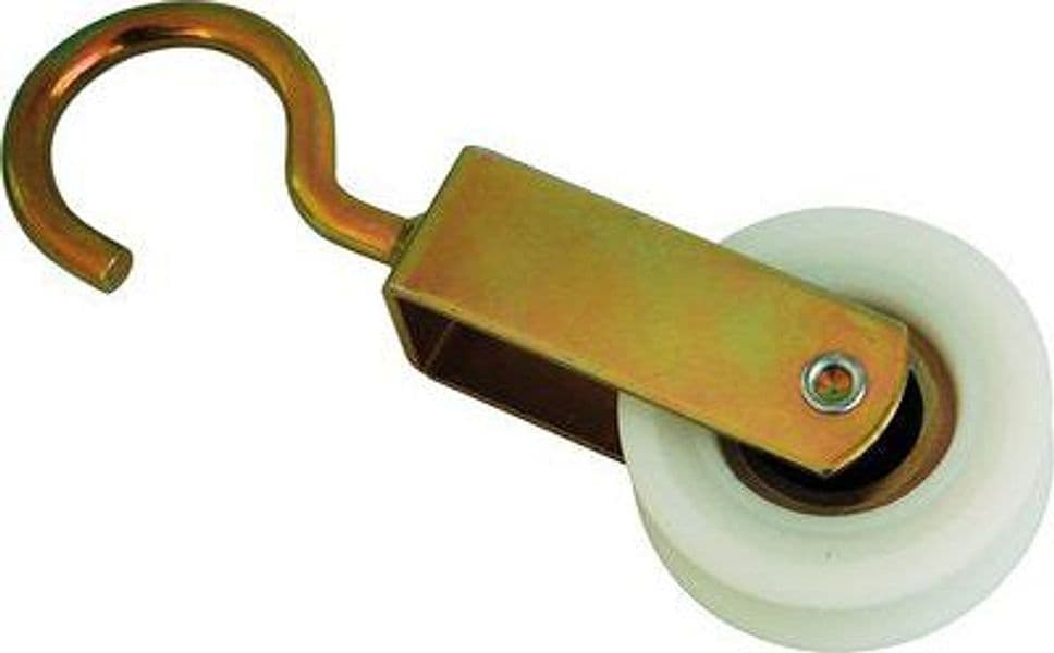 Carrucola Nylon con Cuscinetto con Gancio Zincato Ø 40 mm 6 Pezzi