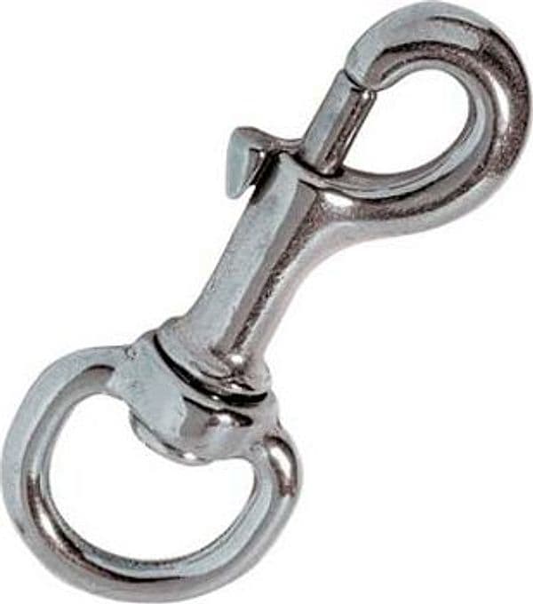 Moschettone Redine Ottone Nichelato 110 mm 5 Pezzi