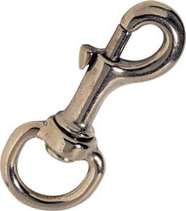 Moschettone Redine Ottone Lucido Kong con Girello L. con 5/8 80 mm 5 Pezzi