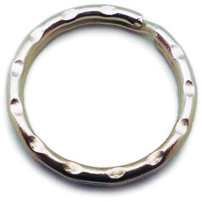 Anello Portachiave Goffrato Self - Acciaio Nichelato Mm 25 Cf=Pz 2- 5 Confezioni