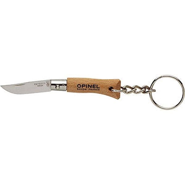 Portachiave Coltello Opinel Inox Faggio N° 4 50 mm 3 Pezzi