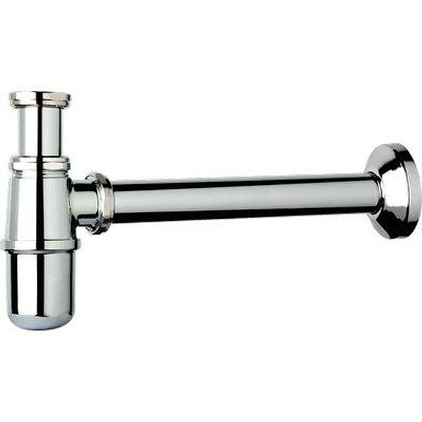 Sifone Scarico Cr a Bottiglia Tea Ottone Cromato 1 Canna Cm 25